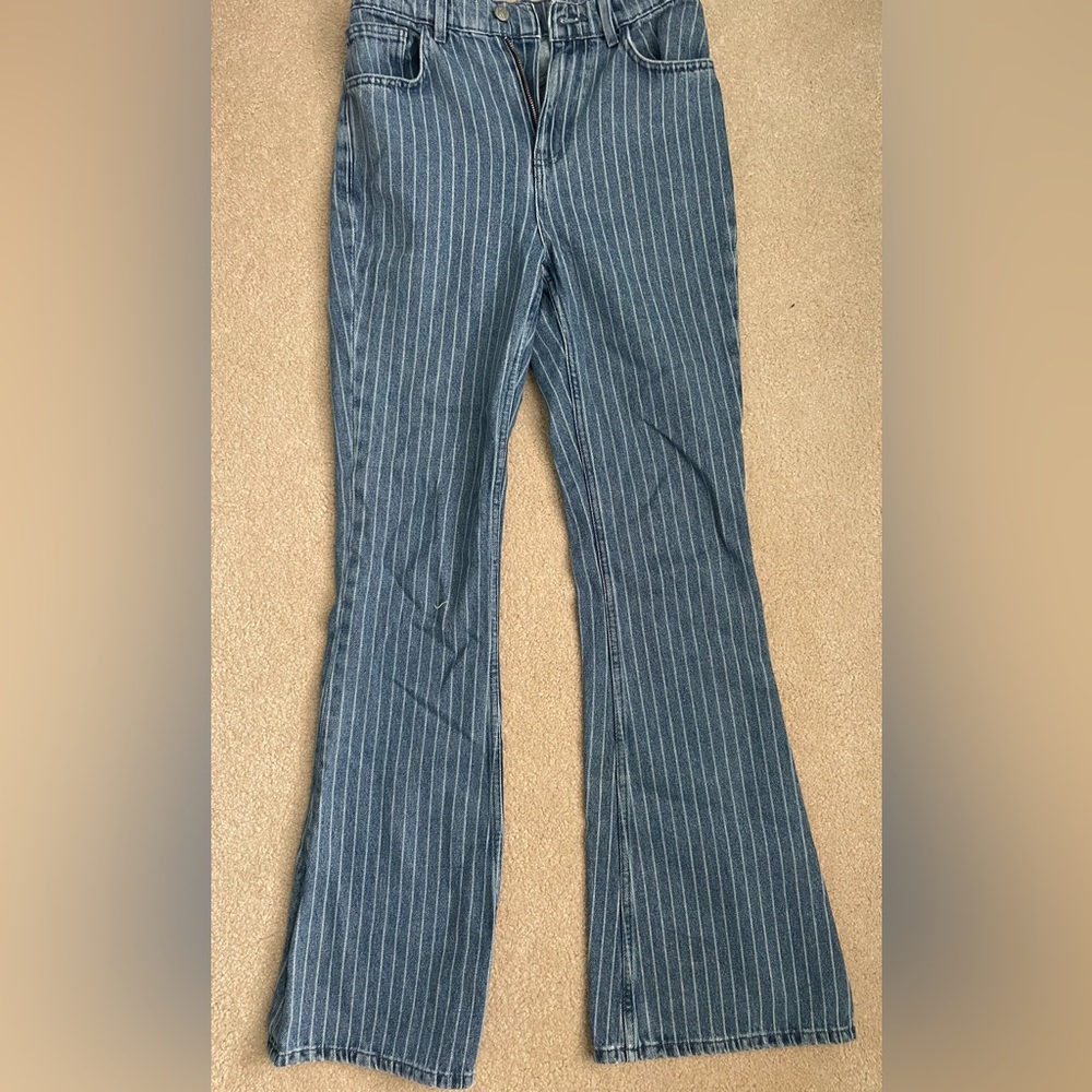 RV Flare striped jeans